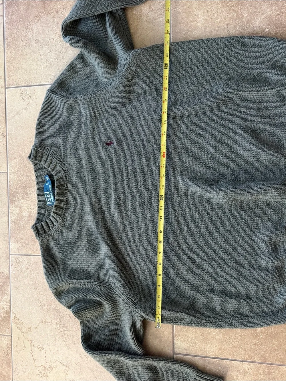 Polo Ralph Lauren Men’s Olive Green Cotton Crewneck Sweater Size 3XB